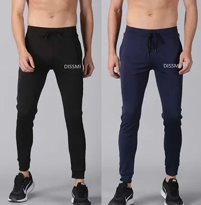 Elegant Cotton Track Pants For Men-Pack Of 2