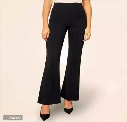 Stylish Black Polycotton Trousers for Women