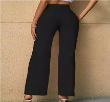 Stylish Black Polycotton Trousers for Women-thumb2