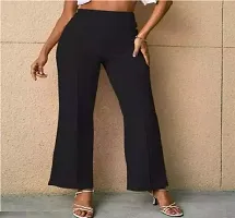 Stylish Black Polycotton Trousers for Women-thumb1