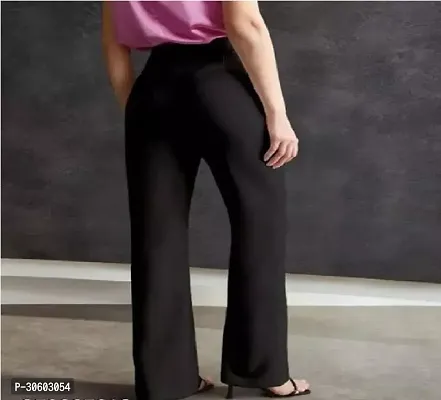 Stylish Black Polycotton Trousers for Women-thumb2