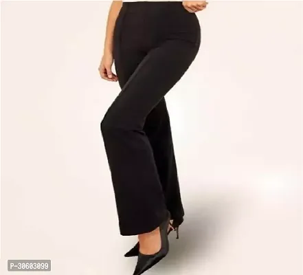 Stylish Black Polycotton Trousers for Women-thumb0