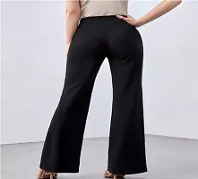 Stylish Black Polycotton Trousers for Women-thumb1