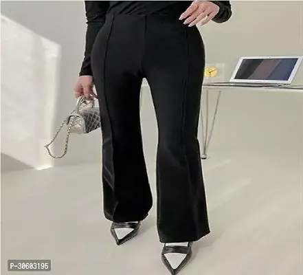 Stylish Black Polycotton Trousers for Women