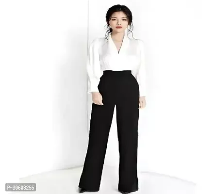 Stylish Black Polycotton Trousers for Women