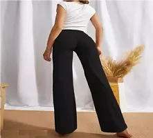 Stylish Black Polycotton Trousers for Women-thumb1