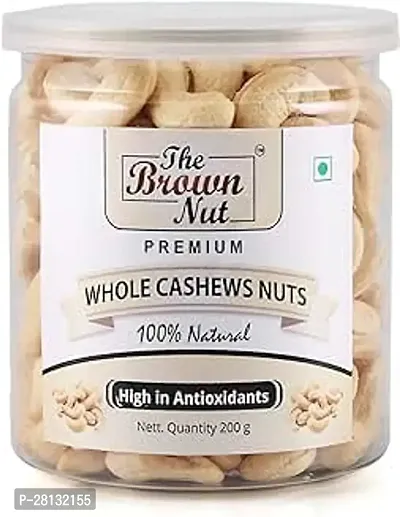 THE BROWN NUT 100 percent Natural cashew 200GM Nutrition Delicious Whole Kaju  Rich in Magnesium Coper  Phosphorus Reusable Jar Pack