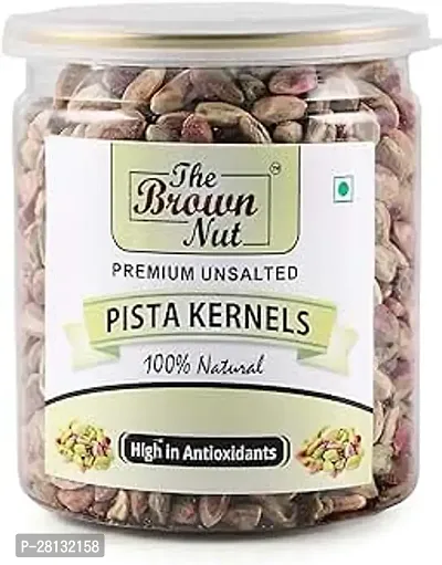 THE BROWN NUT Natural Pistachios Kernals Without Shell Rich In Fibre And Minerals Big Size Jar Pack Sada Pista Immunity Booster 200Gm