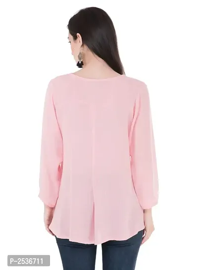 Women's Crepe Pink Top-thumb5