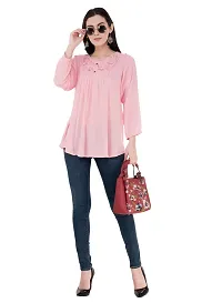 Women's Crepe Pink Top-thumb2