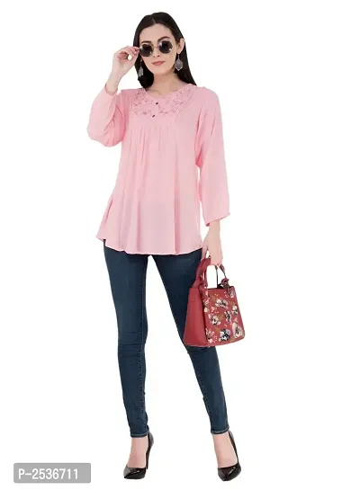 Women's Crepe Pink Top-thumb3