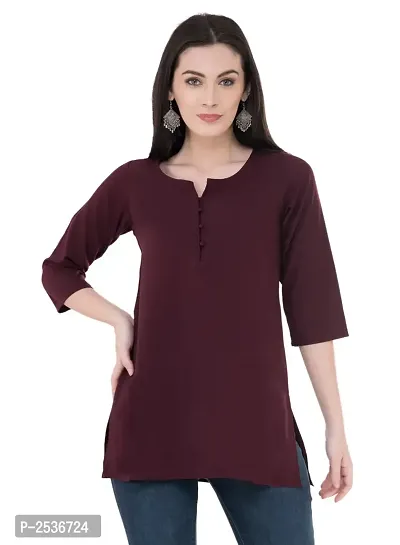 Women's Rayon Brown Top