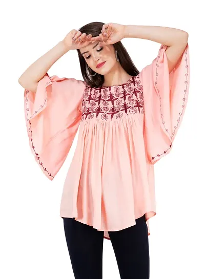 Women's Rayon Embroidered Top
