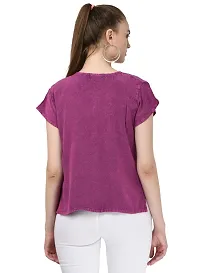 Women's Rayon Pink Embroidered Top-thumb2