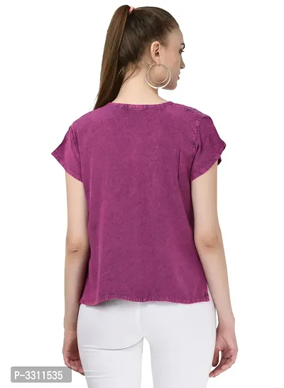 Women's Rayon Pink Embroidered Top-thumb3