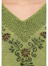 Fashionable Green Cotton Embroidered Top-thumb3