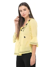 Bell Sleeve Cotton Embroidered ToP-thumb1