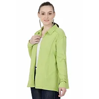 Women's Cotton Hosiery Parrot Green Casual Shrug-thumb1
