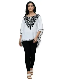 Fashionable White Rayon Embroidered Top For Women-thumb4