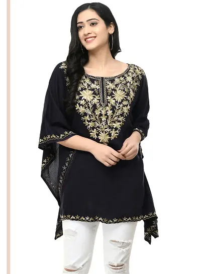 Embroidered Rayon Top For Women's and Girl's