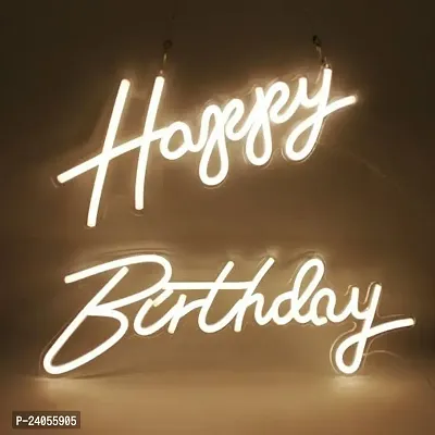 Happy Birthday Neon Signs Light LED Art Decorative Sign - for Wall Decor, Home Restaurants, Wedding Birthday Party Decor, Bar Decor, Mini Bar, House Party, Size (14 x 20 inches)