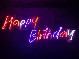 Happy Birthday (18x24 inches) Neon Sign/Lights Neon LED Light, Decorative Light for Room, Bedroom, Party and Bar (Multicolor)-thumb1