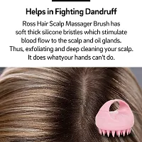 ASPENX Hair Scalp Manual Massager Scrub Shampoo Brush, Soft Silicone Bristles Exfoliator Ergonomic Comb for Dandruff , Improve Hair growth Relax Thick Curly Hair for Men & Women,(multicolor)-thumb1