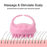 ASPENX Hair Scalp Manual Massager Scrub Shampoo Brush, Soft Silicone Bristles Exfoliator Ergonomic Comb for Dandruff , Improve Hair growth Relax Thick Curly Hair for Men & Women,(multicolor)-thumb3
