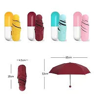 ASPENX Ultra Lights and Small Mini Travel Umbrella with Cute Capsule Case, 5 Folding Compact Pocket Umbrella, Especially for Women, Men, Kids(multicolor)-thumb3