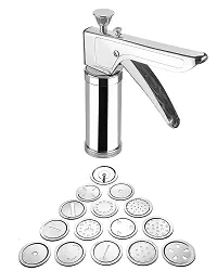 ASPENX Stainless Steel Kitchen Press with 15 Different Types of Jalies, Murukku Maker/Bhujiya Maker/Cookies/Namkeen/Noodles/Chakari Maker/Sev Maker/Farsan Maker/Gathiya Maker(Pack of 1)-thumb4