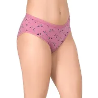 Beautyline Women Mid Rise Medium Coverage Printed Cotton Stretch Brief Panty-thumb2