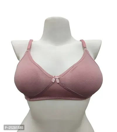 Buy Stylish Pink Cotton Blend Printed Bras For Women Online In