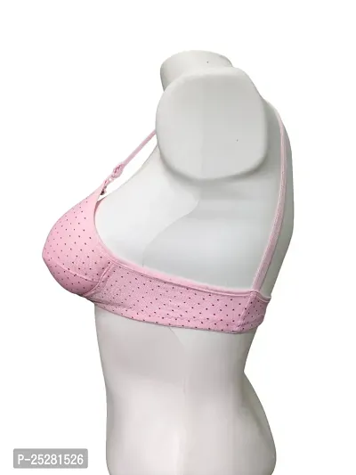 Stylish Pink Cotton Blend Printed Bras For Women-thumb3