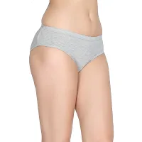 Women Mid Rise High Coverage Solid Colour Cotton Stretch Brief Panty-thumb3