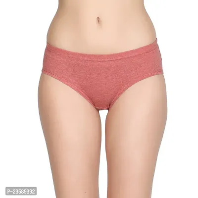 Women Mid Rise High Coverage Solid Colour Cotton Stretch Brief Panty