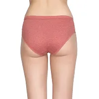 Women Mid Rise High Coverage Solid Colour Cotton Stretch Brief Panty-thumb1