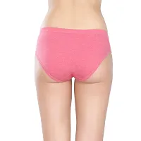 Women Mid Rise High Coverage Solid Colour Cotton Stretch Brief Panty-thumb1