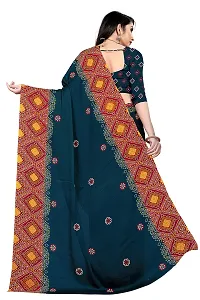 Dream Style Women's Moss Silk Bandhani Printed Saree With Blouse Piece-thumb3