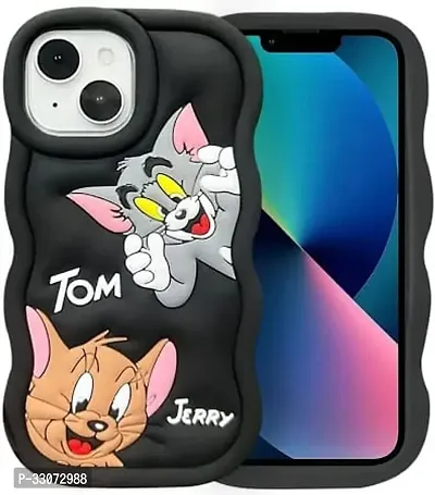 Back Cover for Tom and Jerry Cartoon Back Cover for Iphone 15  (Black, Camera Bump Protector-thumb0