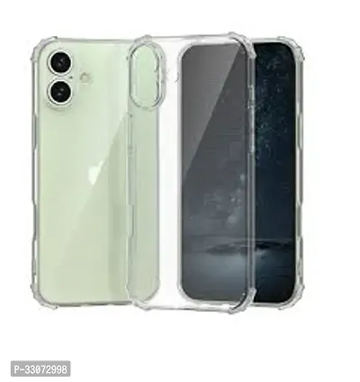 Back Cover Transparent Soft Silicone Scratch Resistant Anti Slip Back Cover Compatible with iPhone 16 - Transparent-thumb0