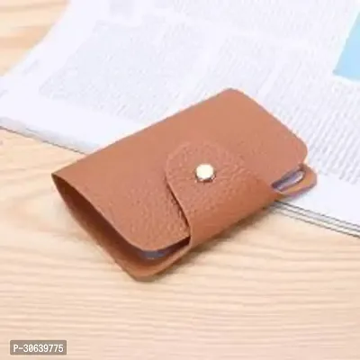 Designer Brown Artificial Leather Card Holder For Men