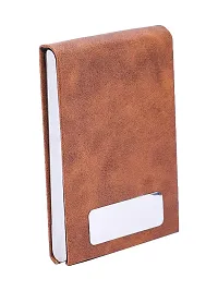 Designer Tan Artificial Leather Textured Card Holder For Men-thumb2