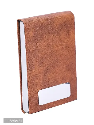 Designer Tan Artificial Leather Textured Card Holder For Men-thumb3