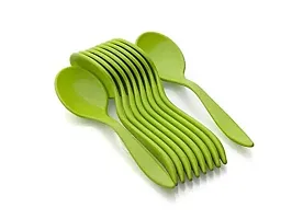 Elegant Plastic Dinner Spoon Set Of 6-thumb1