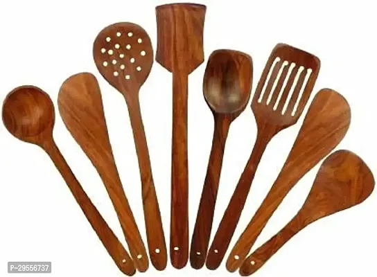 8 Wooden Kitchen Tools Handmade Spatula Wooden Cooking Serving Spoon-thumb4