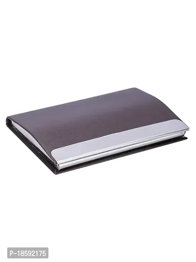 Designer Brown Artificial Leather Textured Card Holder For Men-thumb5