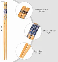 Natural Bamboo Reusable Chopsticks Pack Of 5-thumb3