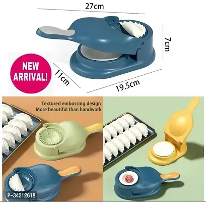 Useful Plastic 2 In 1 Dumpling Maker with Stainless Steel Blades-thumb2