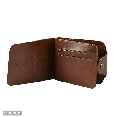 Designer Brown Artificial Leather Two Fold Wallet For Men-thumb3