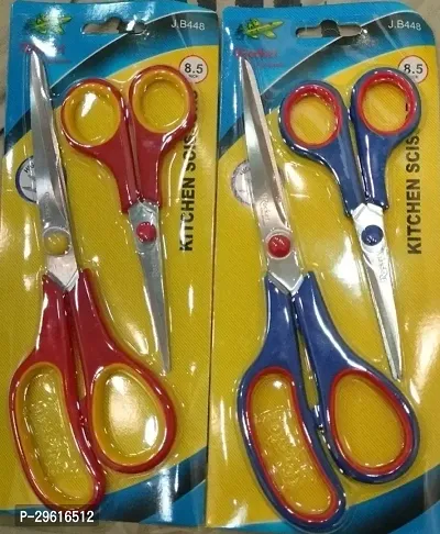 Useful Stainless Steel Kitchen Scissors-2 Big Scissors- 8 Inches And 2 Small Scissors- 5 Inches, Pack Of 4-thumb0